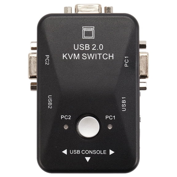 Usb Kvm Switch Switcher 2 Port Vga Svga Box 2.0 Mouse Keyboard 1920X1440