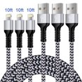 thumbnail image 1 of Usb a to Lightning Cable 10ft,AILKIN 3PACK Lightning Charging Cables USB to Lightning Cable 10ft Fast Charging USB a to Lighting Cables Fast Charge Cable Cords,Purple, 1 of 6