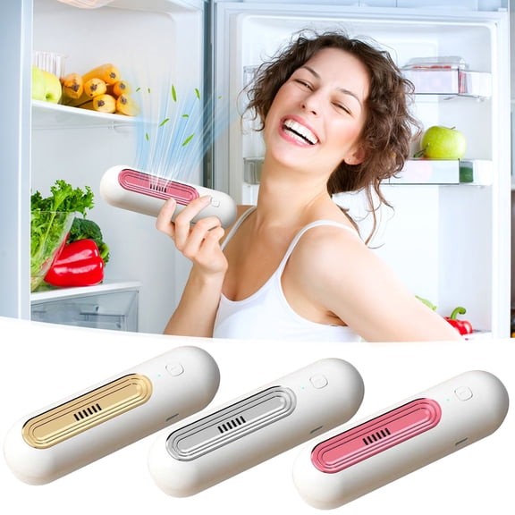 Usb Portable Odor Eliminator for Home, Closet, Shoe Cabinet, Refrigerator, Wardrobe, Pet Area, Multi-Scene Deodorizer, Air Freshener & Clean Air Device for Indoor Use, 6*2in, Gold