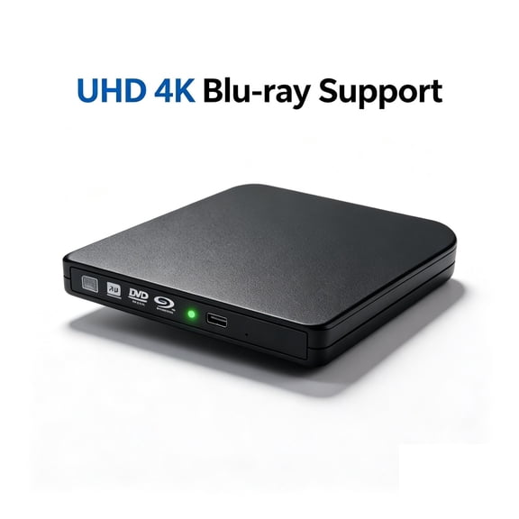 Usb Portable Uhd 4K Blu Ray Burner External Optical Drive Compatible