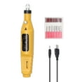 thumbnail image 1 of Usb Power Supplys Handheld Mini Electric Grinder Nail Gelatum Removing Tool Manicure Machine Speed Adjustable Grinding Rotary Tool Kit with 6 Grinding Heads, 1 of 7