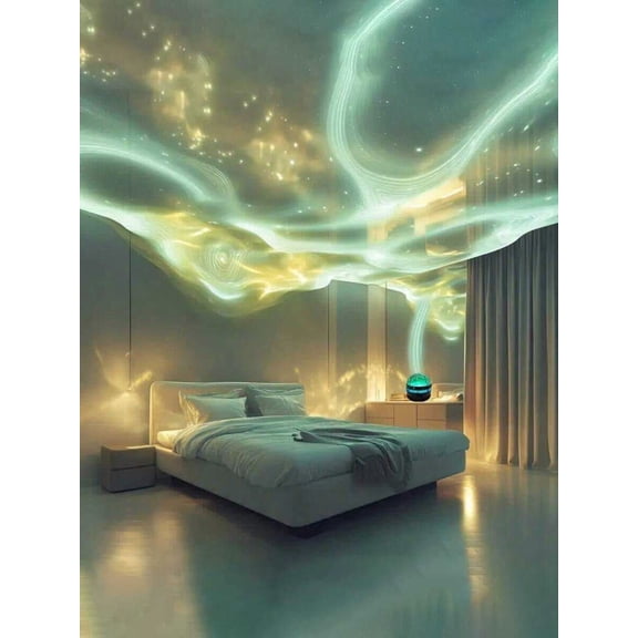 Usb-Powered Wave Projector, Bedroom Water Ripple Projector, Luminous Projector, Adult Game Room, Home Theater, Ceiling, Room Decorative Light