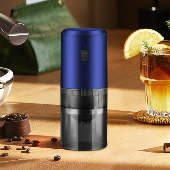 Usb Rechargeable Electric Coffee Grinder Portable Coarse to Fine Adjustable Grind Settings for Espresso Pour over Drip Coffee Home Kitchen Use, UKHBMC | Blue