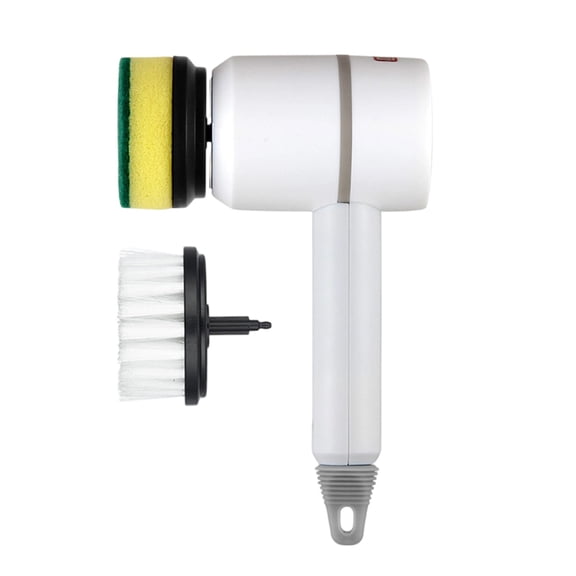 Usb Rechargeable Electric Polishing Brush With Interchangeable Heads For Saddle Bathroom Kitchen Use