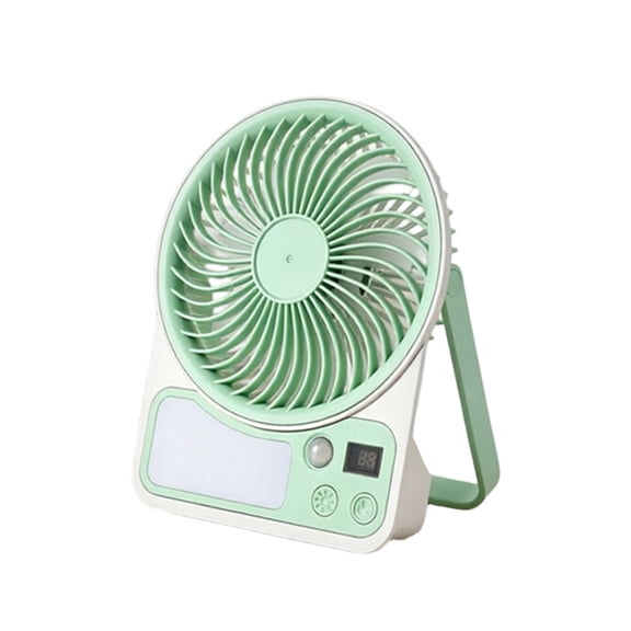 Usb Rechargeable Fan With Induction Light 5 Speed Adjustable For Bedroom Student Dorm