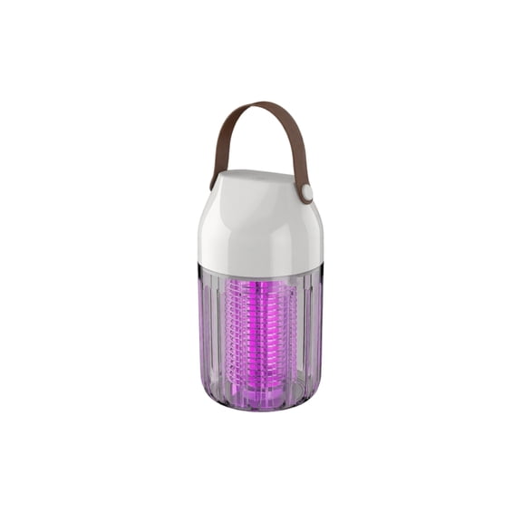 Usb Rechargeable Mosquito Zapper Portable Purple Light Bug 7 Inch Beige Electric Insect Indoor Outdoor Catcher for Home Camping Patio 1 Pack