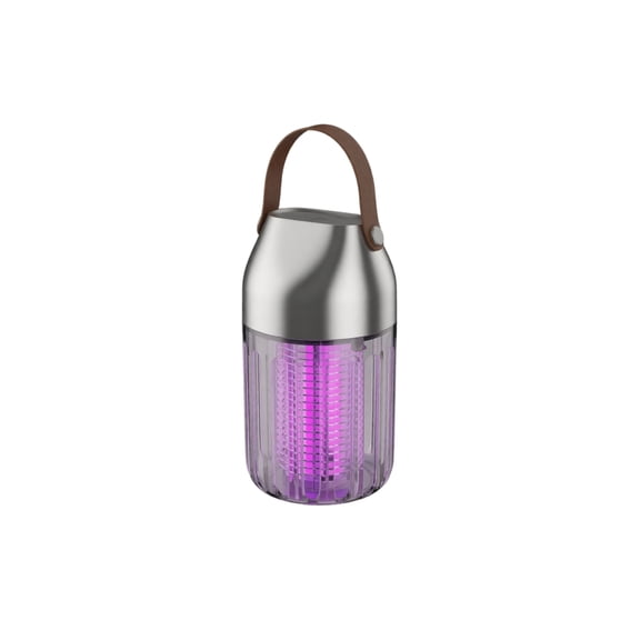 Usb Rechargeable Mosquito Zapper Portable Purple Light Bug Trapper 5 Inch Durable Electric Insect Indoor Outdoor for Camping Home Patio Gray 1 Pack