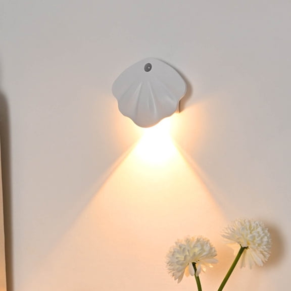 Usb Rechargeable Motion Sensor Under Cabinet Lamp, Attachable Led Light, Smart Human Body Induction Fixture, Energy Saving Wireless Lighting for Kitchen/Closet/Hallway/Indoor Dim Corner Use, White