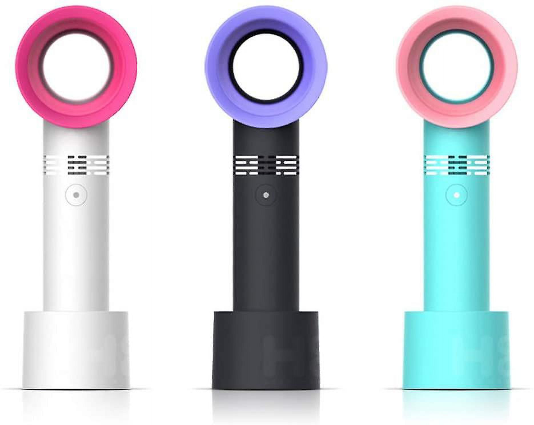 Usb Rechargeable Portable Bladeless Fan Handheld Mini Cooler No Leaf ...