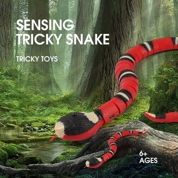 Usb Rechargeable Snake Toy Robot Intelligent Sensing Realistic Cobra Prank Props