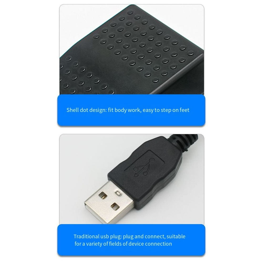 Usb Single Foot Switch Pedal Programmable Computer Keyboard For Videogame Office