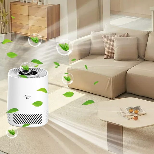 Usb Smart Air Purifier, Home Office Desk Unit, Quiet Operation, Modern Design for Home Use, Hepa Filter, Energy Efficient, Compact Size, Black Color for Allergies, Rkxzt
