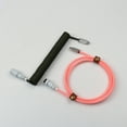 thumbnail image 1 of Usb c Coiled Gx16 aviator Cable Keyboard Cable Type c to Usb c Long Coiled Cable for Mechanical Keyboard, 1 of 5