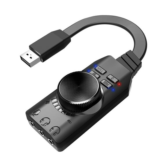 Usb7. 1 Channel Sound Card External USB Computer Game Sound Card For Game Chicken Computer Sound Effects Virtual Sound