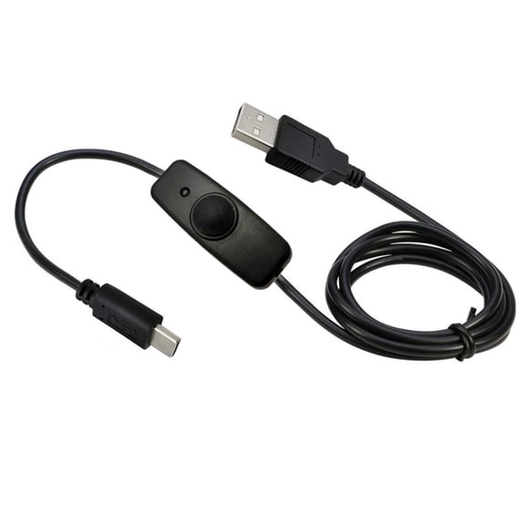 UsbC Power Cord withSwitch USB Type C to USB A Cable 1.2m for 4B 4B Hard Drives, Hubs, Smartphones