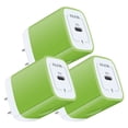 thumbnail image 1 of Usbc block,USB C Wall Charger Block,AILKIN 3Pack USB Wall Charger 20W Power Delivery Charging Android Type C Charger Block,Green, 1 of 7