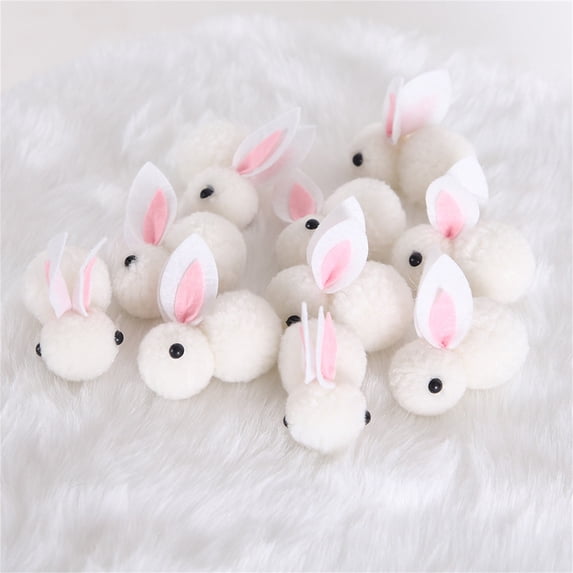 Usbinx Life 10pcs Mini Plush Easter Bunny Toys Soft Squeeze Stuffed Animal Party Favors 5x5cm