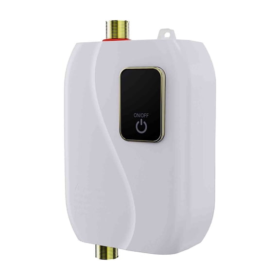 Usbinx Life 110V Tankless Water Heater Under Sink Instant Hot Water Heater with LCD Digital Display for Kitchen Faucet Plug In Mini Heater with Safety Protection