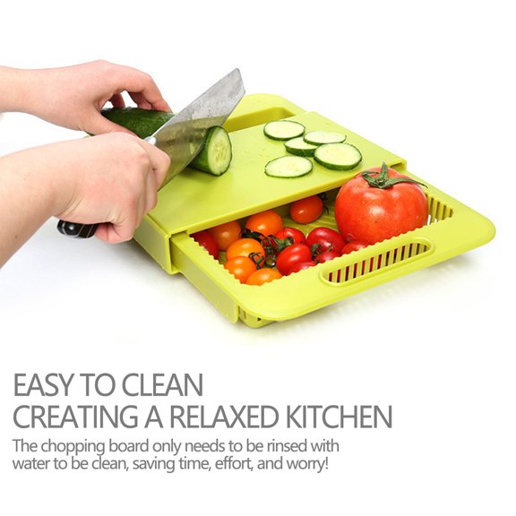 Usbinx Life 3-in-1 Multifunction Sink Strainer Cutting Board Storage Basket Plastic Cutting Washing Draining Container For Kitchen Efficient Durable Adjustable Size