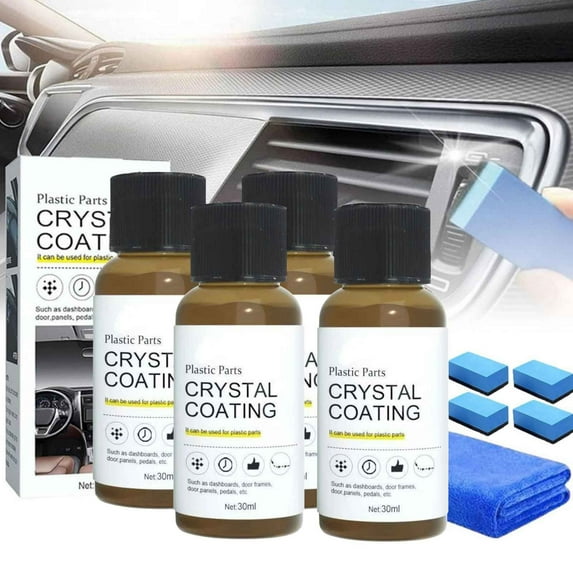 Usbinx Life 30ml Plastic Refurbishing Agent for Automotive Interior Dashboard & Trim Restorer Kit with Towel Sponge