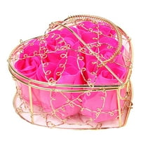 Usbinx Life 6 Rose Soap Flower Gift Box Set Decorative Realistic Soap Roses for Valentine’s Day Birthday Gift Box