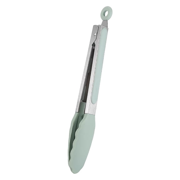 Usbinx Life 9-Inch 304 Stainless Steel Kitchen Tongs with Heat-Resistant Silicone Tips Non-Slip Locking Handle Dishwasher Safe
