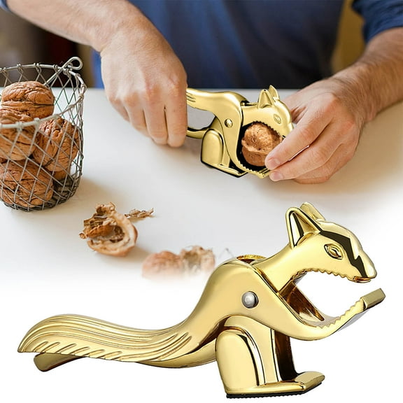 Usbinx Life Bear Shaped Walnut Clip Alloy Multifunctional Nut Cracker Durable Non-Slip Walnut Pliers Almond Hazelnut Effort Saving Kitchen Tool Stainless Steel 18x8cm