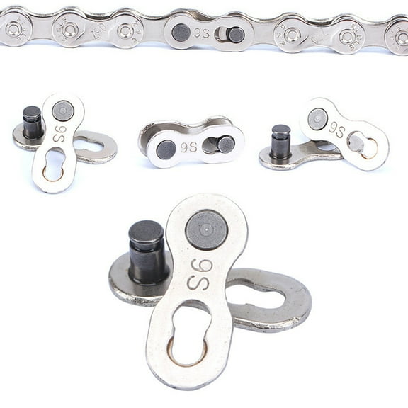Usbinx Life Bike Chain Quick Link Connector 1 Pair Stainless Steel Master Link Clip for 6/7/8/9/10 Speed Mountain Road Bicycle Chains Tool Free Install Reusable for Cleaning Repair