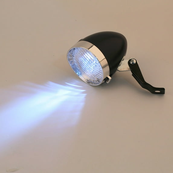 Usbinx Life Classic LED Vintage Bike Headlight Front Lamp 3 AAA Battery ABS Waterproof Retro Style for Night Riding Bicycle Accessories