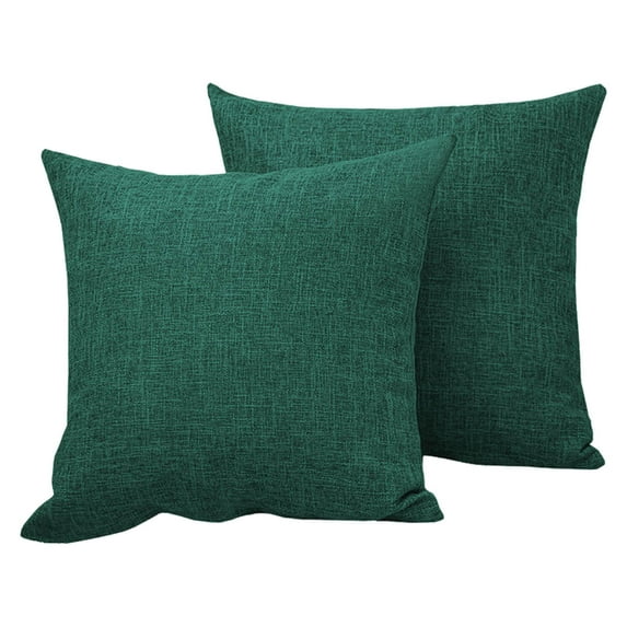 Usbinx Life Cotton and Linen Pillowcase Sofa Cushion Cover Solid Color Modern Throw Pillowcase for Living Room Bedroom Patio 18x18 Inch 2 Pack