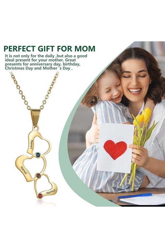 Custom Name Necklace Irregular Hollow Heart Pendant with Inlaid Rhinestones Titanium Steel Mirror Finish Personalized Engraved Jewelry Gift for Birthday Anniversary 45 plus 5 cm