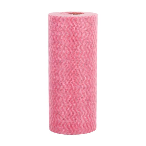 Usbinx Life Disposable Non-Woven Cleaning Rag Roll Washable Kitchen Wipes Lint-Free Oil Absorbing Lazy Dishcloth 40 Sheets Multi-Purpose