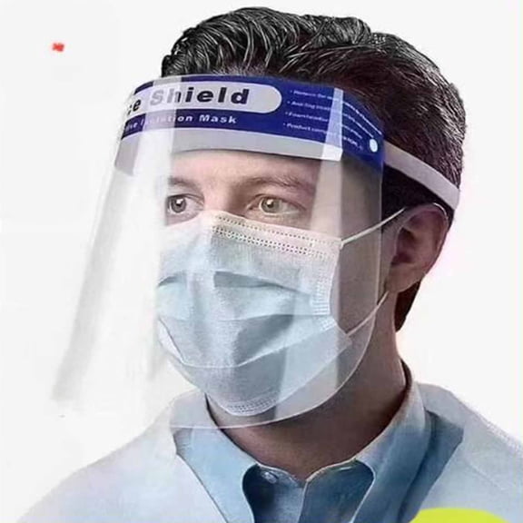 Usbinx Life Full Face Shield Transparent Protective Isolation Mask with Foam Headband Anti Fog Clear Visor for Work Salon Cooking Cleaning