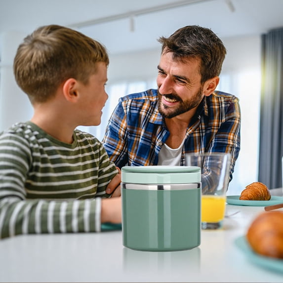 Usbinx Life Hot Food Container With Handle 630ml Stainless Steel Thermos Breakfast Cup Soup Bowl Vacuum Jug Leakproof Wide Mouth BPA-Free Portable Work School