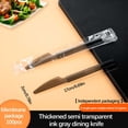 thumbnail image 1 of Usbinx Life Individually Wrapped Thick Disposable Cutlery — Dark Gray, 1 of 5