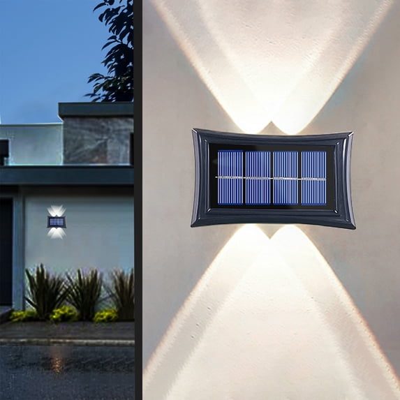 Usbinx Life LED Solar Outdoor Spotlights Garden Landscape Wireless Yard Pathway Lights 2 Pack IP65 Waterproof Flame Retardant Easy Install White Warm Color Changing Long Lasting
