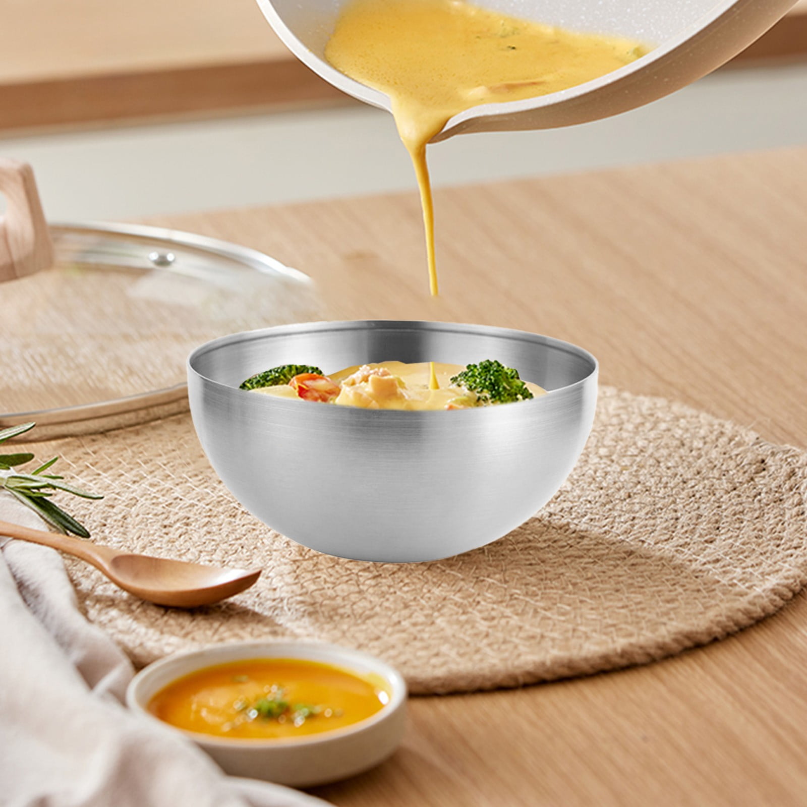 Usbinx Life Large Stainless Steel Mixing Bowl 28x13cm Commercial Grade ...