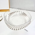 thumbnail image 1 of Usbinx Life Lightweight Clear Plastic Fruit Bowl Set of 2 Ripple Design Decorative Serving, 1 of 6