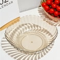 thumbnail image 1 of Usbinx Life Lightweight Clear Plastic Fruit Bowl Set of 2 Ripple Design Decorative Serving, 1 of 6