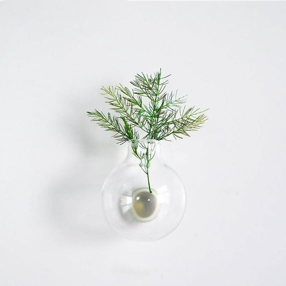 Usbinx Life Magnetic Mini Ceramic Refrigerator Vase Decorative Hanging Flower Pot Magnetic Stick-On Mini Planter