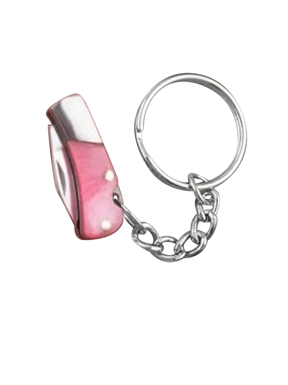 Mini Folding Keychain Pocket Knife 440C Stainless Blade Wood Handle Compact EDC Key Ring Folding Knife Gift