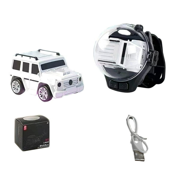 Usbinx Life Mini Remote Control Wristwatch Car Toy - USB Rechargeable 2.4GHz Watch RC Car with 30m Range, Interactive Fold-Out Vehicle