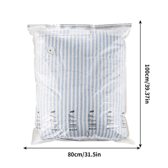 Usbinx Life No-Pump Vacuum Compression Storage Bag for Clothes and Bedding Reusable Space Saver Travel and Closet Organizer