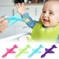 thumbnail image 1 of Usbinx Life Plastic Airplane Shaped Spoon Food Grade Lightweight Kids Rice Spoon 17.5x10.5x2.5cm Multi Color, 1 of 3