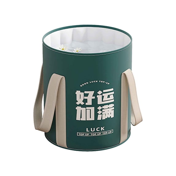 Usbinx Life Portable Foot Soak Bucket Foldable Household Basin Deep Over Calf Insulation Bag Travel Outdoor Wash 30x36cm