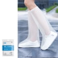 thumbnail image 1 of Usbinx Life Rainy Day Waterproof Plastic Disposable Rain Shoes Boot Covers Drawstring Multiple Size Leak Proof Durable For Men Women Kids Outdoor 2pc, 1 of 7