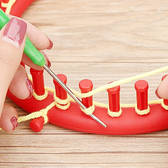 Usbinx Life Round Knitting Loom Set Kit with Hook Needle Pompom Maker Multiple Sizes DIY Knitting Craft Tool