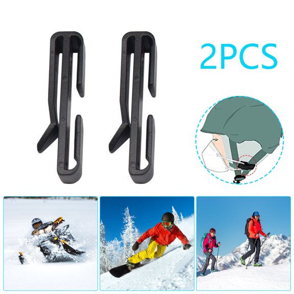 Usbinx Life Ski Helmet Mask Hook Clip Set 2 Pack Plastic Helmet Strap Fastener for Snowboard Goggles Face Cover Secure Hold Easy Install Outdoor Accessories