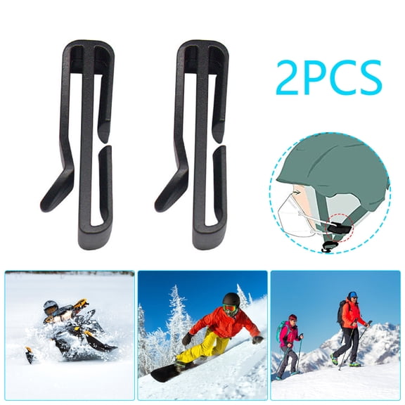 Usbinx Life Ski Helmet Mask Hook Clip Set 2 Pack Plastic Helmet Strap Fastener for Snowboard Goggles Face Cover Secure Hold Easy Install Outdoor Accessories