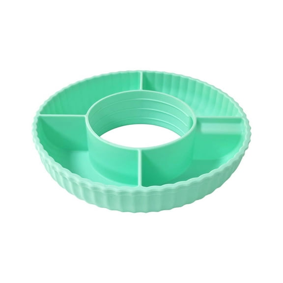 Usbinx Life Snack Plate Cup Holder Split Tray Silicone Compatible with 40oz Cups Flexible Food Grade Reusable Snack Plate